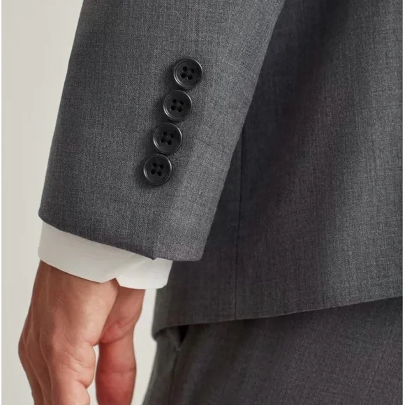 Bonobos jetsetter stretch wool blazer in grey, 38R Slim fit